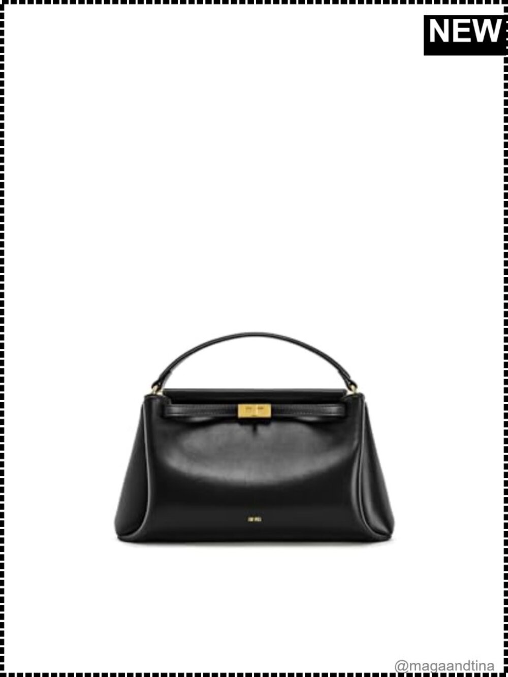 Vegan Leather Satchel Top Handle Bag Gold Hardware Detachable Strap